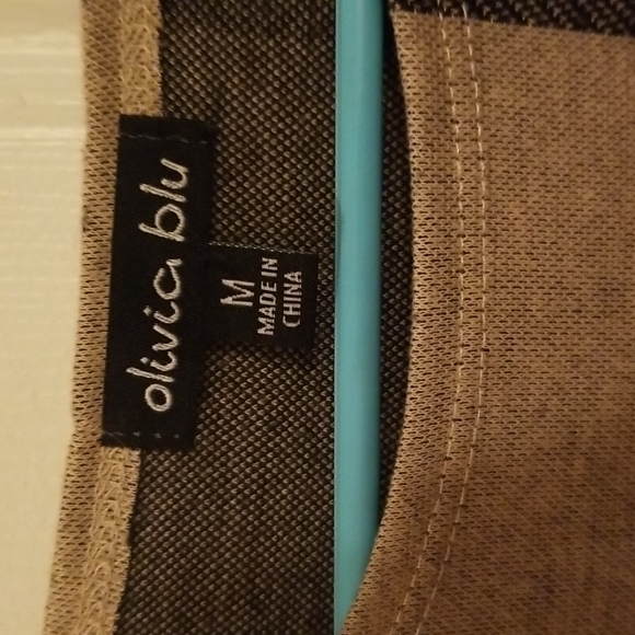 Tan and black box design dress, in excellent condition with no flaws - Picture 2 of 3